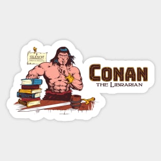 Conan the Librarian Colored Horizontal Sticker